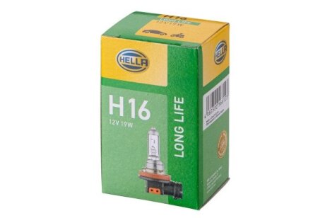 H16 12V 19W Лампа розжарювання (LONG LIFE UP TO 3x) LONGER LIFETIME HELLA 8GH 186 996-001