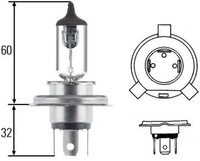 H4 24V 75/70W автолампа HELLA 8GJ 002 525-251