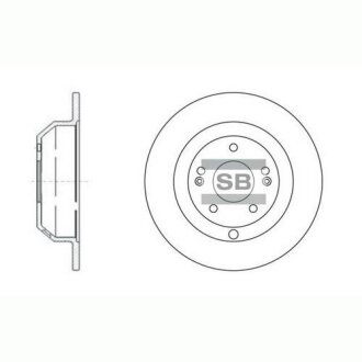 Гальмівний диск Hi-Q (SANGSIN) SD1072