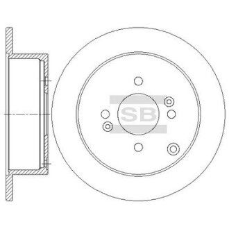 Диск гальмівний Hi-Q (SANGSIN) SD1080