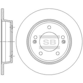 Гальмівний диск Hi-Q (SANGSIN) SD1085