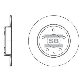 Диск гальмівний Hi-Q (SANGSIN) SD4422