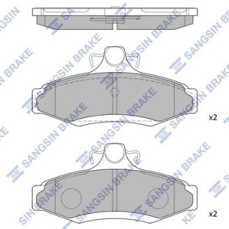 Комплект гальмівних колодок з 4 шт. дисків Hi-Q (SANGSIN) SP1114