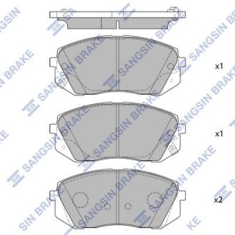 Колодки гальмівні дискові Hi-Q (SANGSIN) SP1682