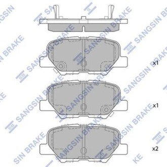 Комплект гальмівних колодок - дискові Hi-Q (SANGSIN) SP1731