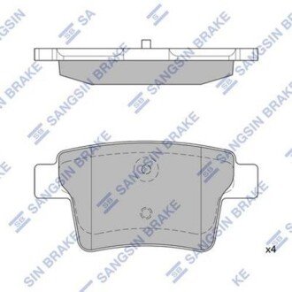 Комплект гальмівних колодок з 4 шт. дисків Hi-Q (SANGSIN) SP2095 (фото 1)