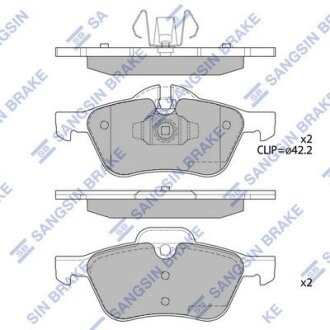 Колодки гальмівні дискові Hi-Q (SANGSIN) SP2243