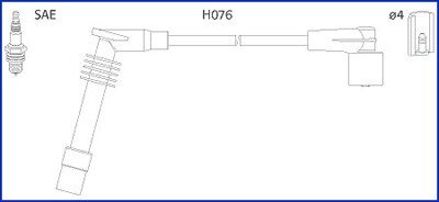 HUCO OPEL дроти високого напруги AІstra F,Corsa B,Vectra A/B HITACHI 134234