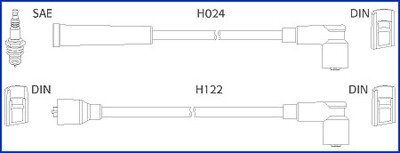 HUCO NISSAN дроти високого напруги Sunny -90, Micra HITACHI 134347