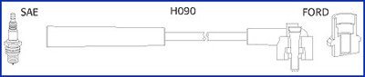 HUCO FORD Комплект высоковольтных проводов Fiesta,Escort HITACHI 134673