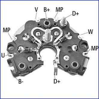 HUCO VW мІст дІодний Audi 100,80,A4/6/8,Citroen Berlingo,Jumpy,ZX,Fiat Scudo,Opel,Peugeot,Passat HITACHI 139473