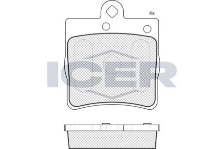 Комплект гальмівних колодок (дискових) ICER 181311-396 (фото 1)