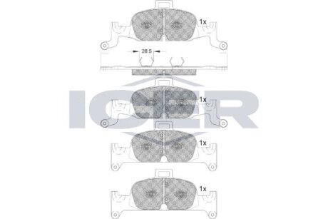 Комплект гальмівних колодок (дискових) ICER 182279