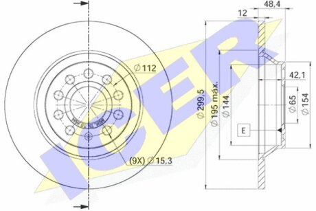 Диск гальмівний ICER 78BD5642-2