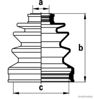 Пильник ШРКШ гумовий + змазка JAKOPARTS J2884001