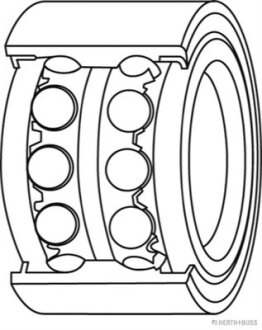 Підшипник маточини з елементами монтажу JAKOPARTS J4702055