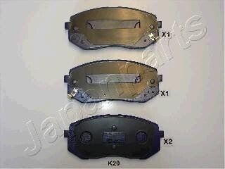 KIA гальмівні колодки передн.Carens III,Sportage,Hyundai ix35,55 05- JAPANPARTS PA-K20AF