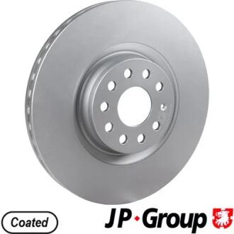 Диск гальм. передн. VW CC, Passat 08-, Golf 13-, Tiguan 16- JP GROUP 1163114400
