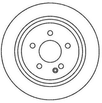 DB диск гальмівний задній Viano,Vito (W639) 03- Jurid 562263JC