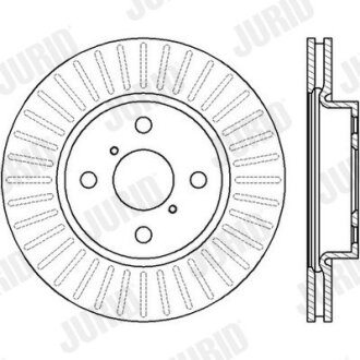 TOYOTA гальмівний диск передн.Yaris 06- Jurid 562421JC