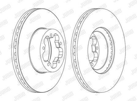 FORD Диск гальмівний передній Transit 06- Jurid 562540JC-1