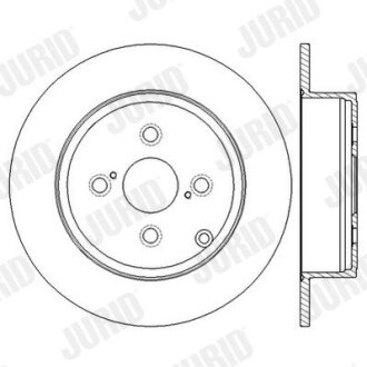 TOYOTA Гальмівний диск задн. Corolla 02- Jurid 562600JC (фото 1)