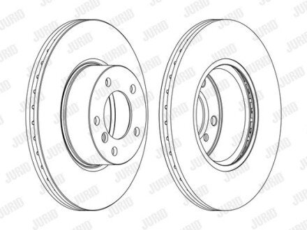 BMW Гальмівний диск пер. E90 07- Jurid 562618JC-1