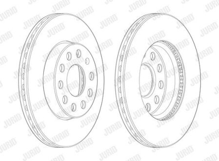 VW Гальмівний диск передн. Golf 12- Jurid 562990JC-1