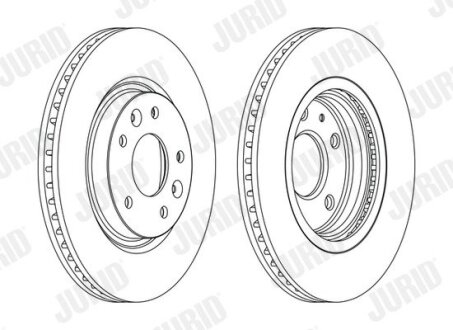 Гальмівний диск передній NISSAN LEAF, QASHQAI II, X-TRAIL RENAULT KADJAR 1.2-Electric 11.10- Jurid 563120JC