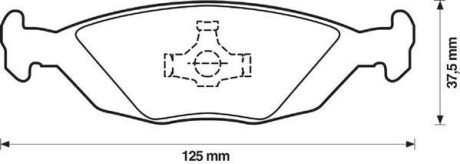 VOLVO колодки гальмівні задні 440 9/88- 460 2/90- 480 9/87 900 8/8 Jurid 571428J