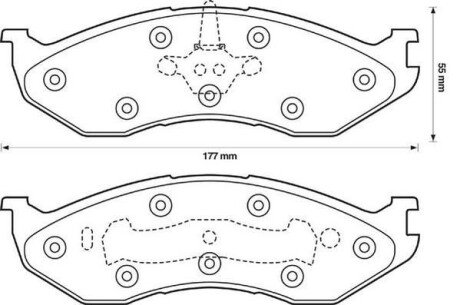 JEEP колодки гальмівні передні Cherokee,Grand Cherokee,Wrangler 2.1/2.5 90- Jurid 571519J (фото 1)