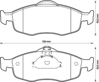 Колодки гальмівні передн. MONDEO 1.6I,1.8I,2.0,1.8T Jurid 571832J