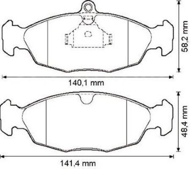 OPEL гальмівні колодки передні Astra F 91-,Vectra A 88-,Daewoo Lanos,Nexia Jurid 571924J