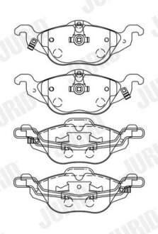 OPEL колодки гальмівні передні ASTRA 98-,ZAFIRA 99- Jurid 571968J