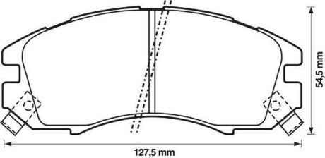 SUBARU гальмівні колодки передн.Subaru Impreza,Legacy 89-00 Jurid 572275J (фото 1)