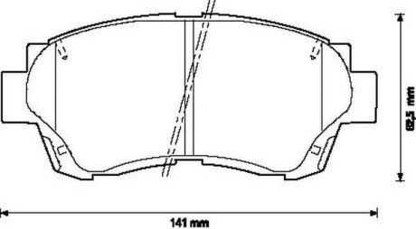 TOYOTA гальмівні колодки передн.Camry 91-,Lexus GS,LS Jurid 572392J