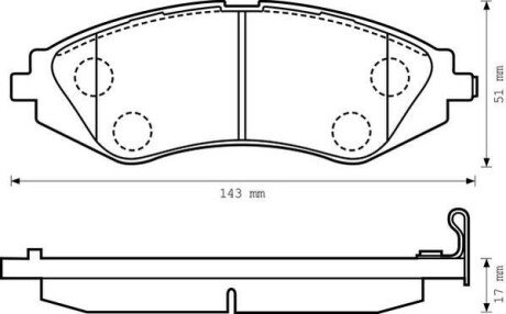 CHEVROLET гальмівні колодки передн.Lacetti, Epica 2.0 Jurid 572408J