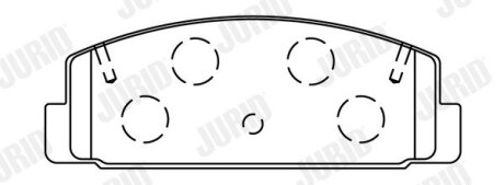 Гальмівні колодки задні MAZDA 6 02-, 323 00-03, 626 99-02, Premacy Jurid 572490J