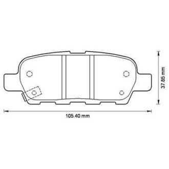 NISSAN гальмівні колодки задні Qashqai, Teana, Tiida, Murano X-TRAIL 06/01- Jurid 572501J