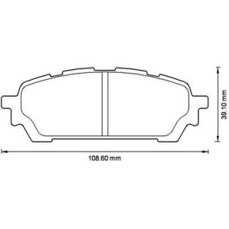 Гальмівні колодки задн. Subaru Forester 02-07 Jurid 572529J