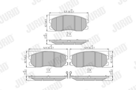 CHEVROLET гальмівні колодки передн.Captiva,Opel Antara 05- Jurid 572570J (фото 1)