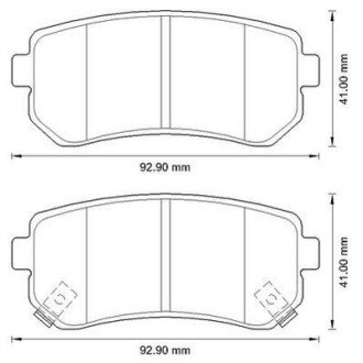 HYUNDAI Гальмівні колодки задн.i30 07-, Kia Ceed, Carens 02- Jurid 572590JC