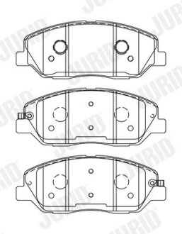 Колодки гальмівні передн. HYUNDAI Santa Fe 06-09 Jurid 572607J