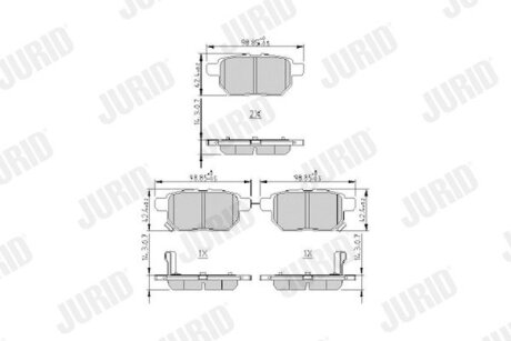 TOYOTA гальм.колодки задн.Auris,Corolla 07- Jurid 572632J