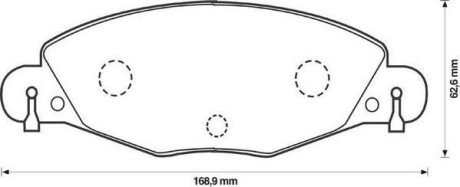 CITROEN гальмівні колодки передні C5 2.2HDI-3.0 01- Jurid 573029J