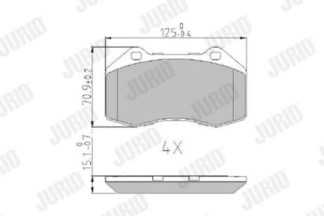 FORD Гальмівні колодки передн.Focus,Transit,Tourneo 1,8 /16V 02- Jurid 573253J