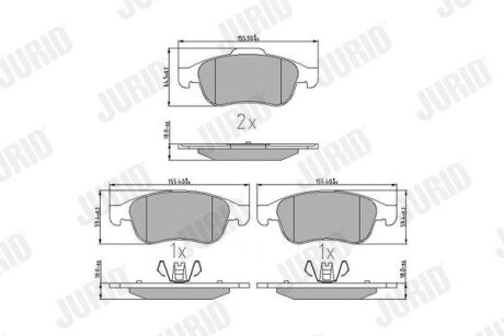 RENAULT гальмівні колодки передн.Duster,Megane 09- Jurid 573268J