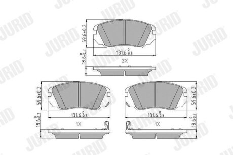 Гальмівні колод. передн. Opel Insignia 08- Jurid 573269J