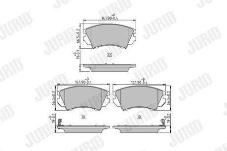 OPEL гальмівні колодки передн.Astra J,Insignia 08-,Zafira,Saab Jurid 573270J