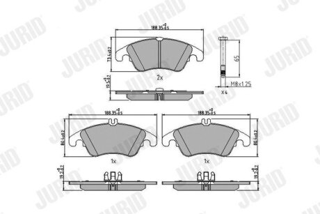 Гальмівні колодки передн. DB E W212, C W204 07- Jurid 573291J